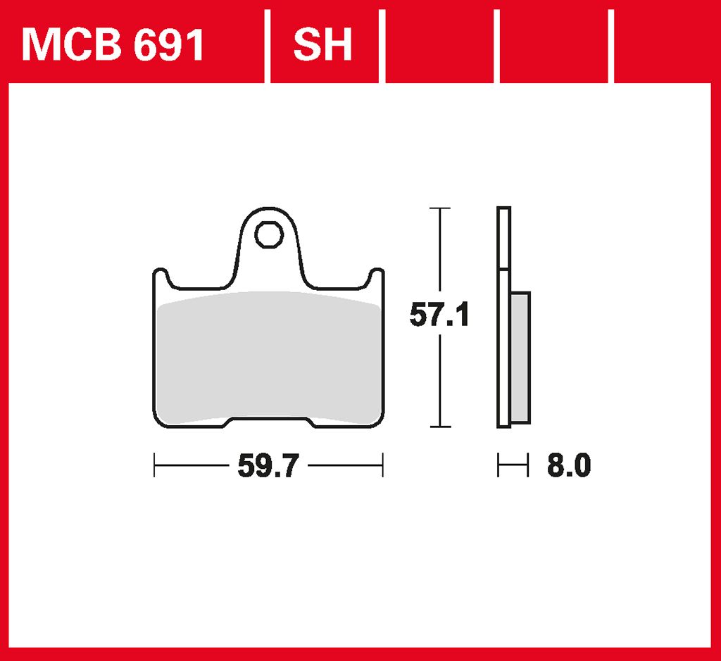 TRW Bremsbelag Performance Comfort MCB691PC