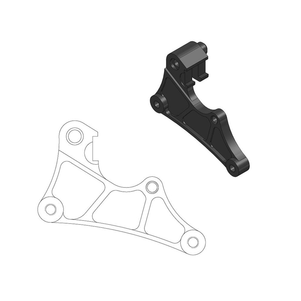 Moto-Master Bremssattel-Adapter Supermoto Street Adapter 320 mm Ø
