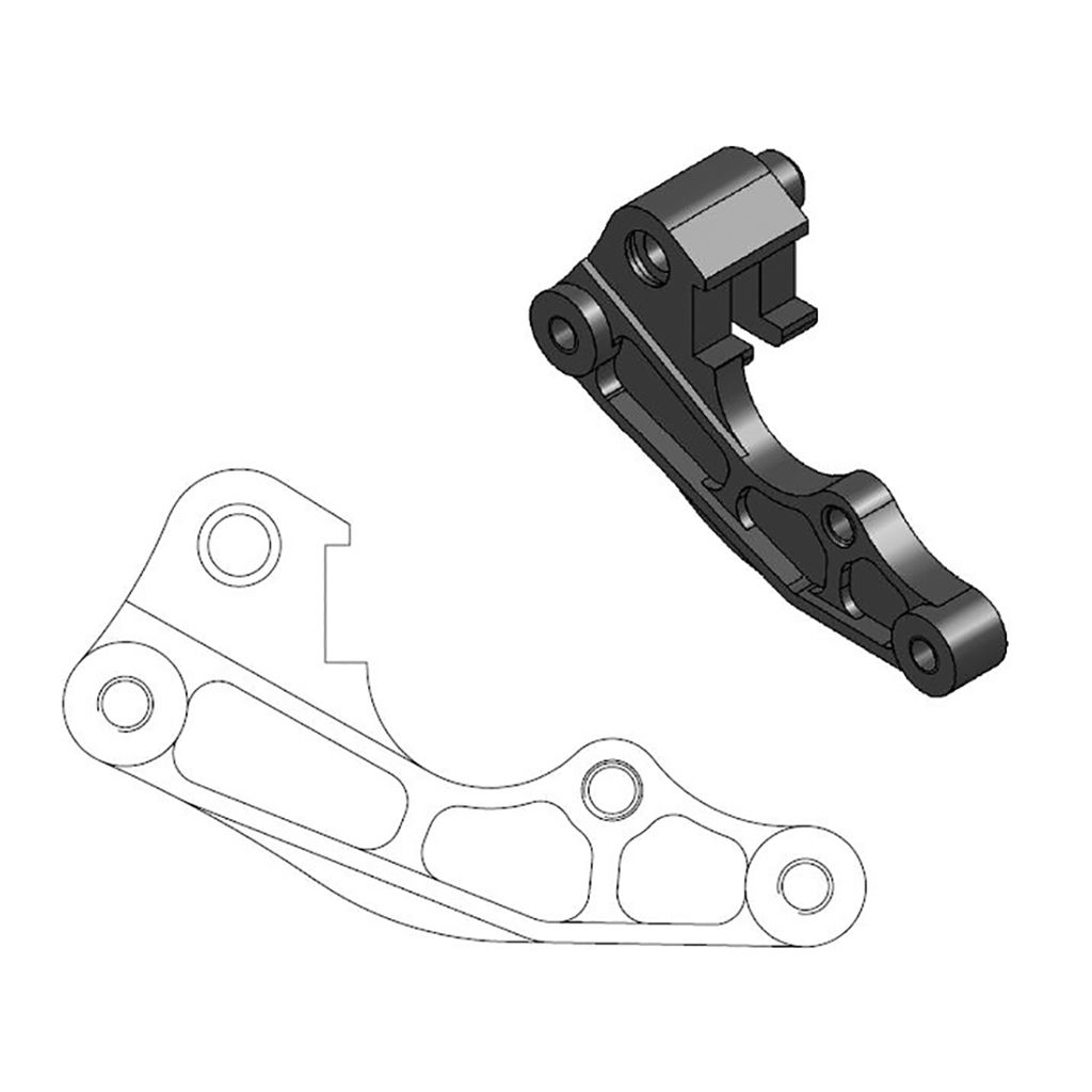 Moto-Master Bremssattel-Adapter Oversize MX 260 mm Ø