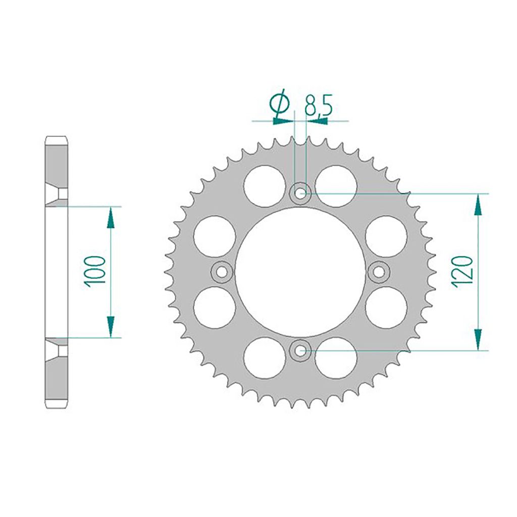 AFAM Kettenrad ALU #428 51 Zähne