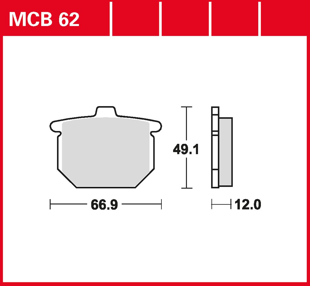 TRW Bremsbelag organisch MCB62