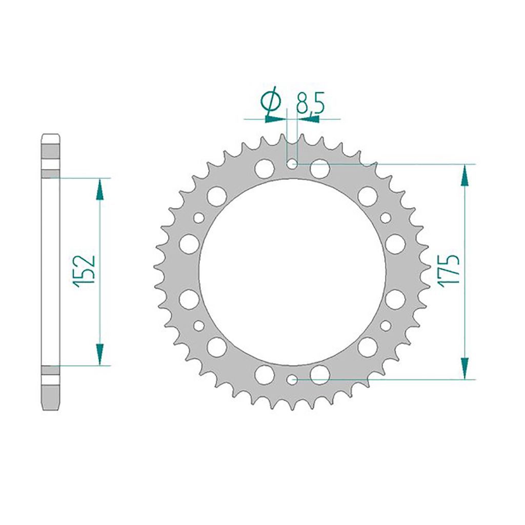 AFAM Kettenrad ALU #520 52 Zähne