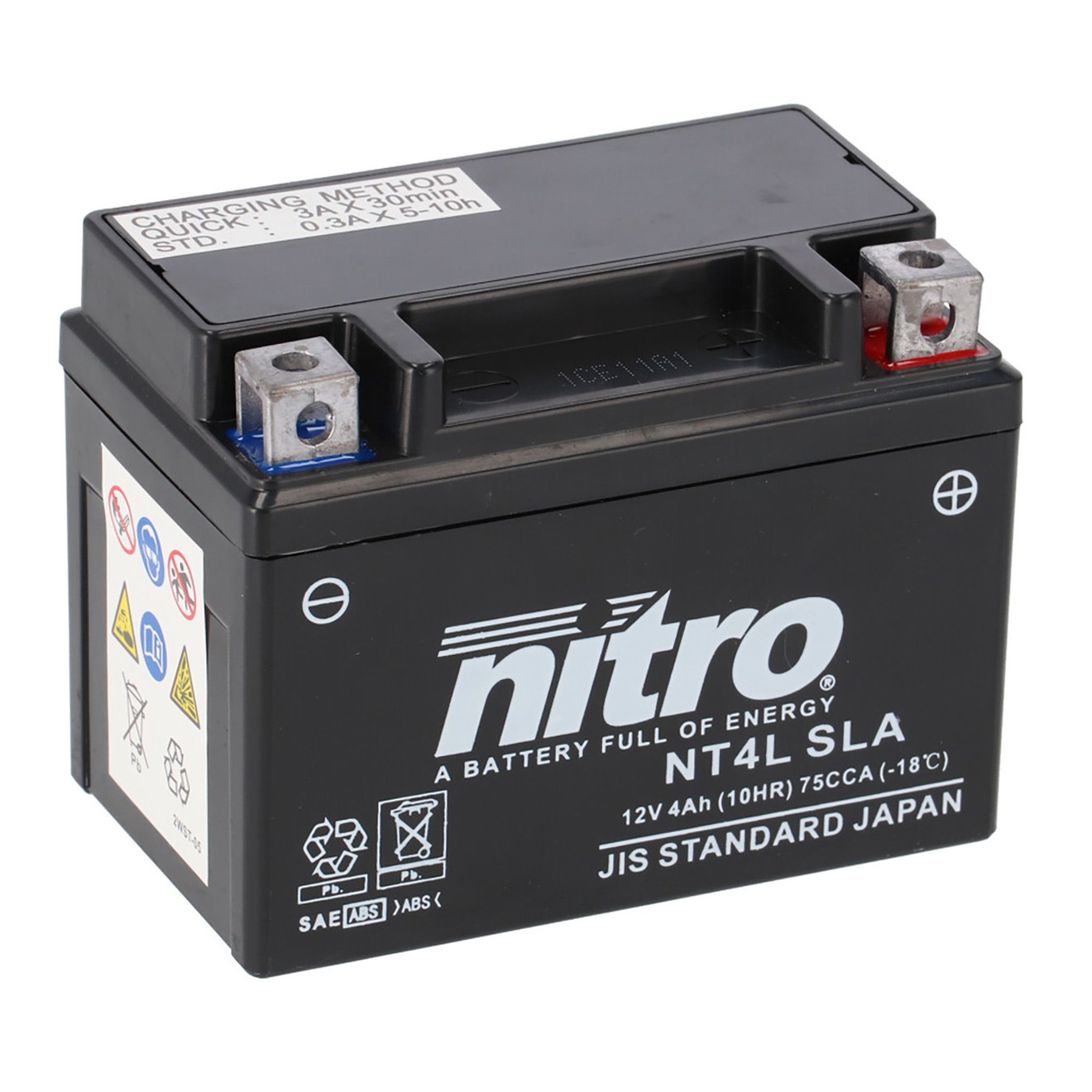 Nitro Batterie 12V 4AH YTX4L-BS Gel 50314