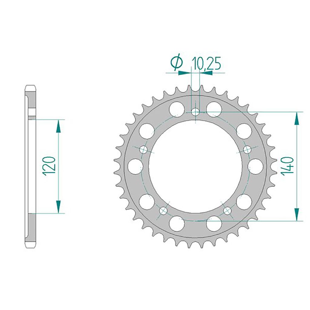AFAM Kettenrad ALU #520 40 Zähne