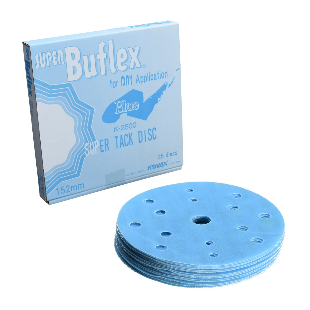 KOVAX Buflex Dry Super Tack K2500 Schuurpapierschijf 150mm 25 stuks