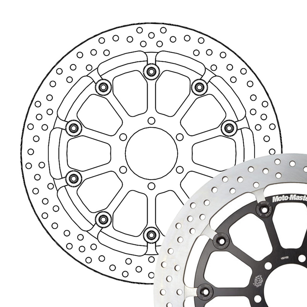 Moto-Master Bremsscheibe Halo T-Floater Racing - 6,0 mm PVM Rad