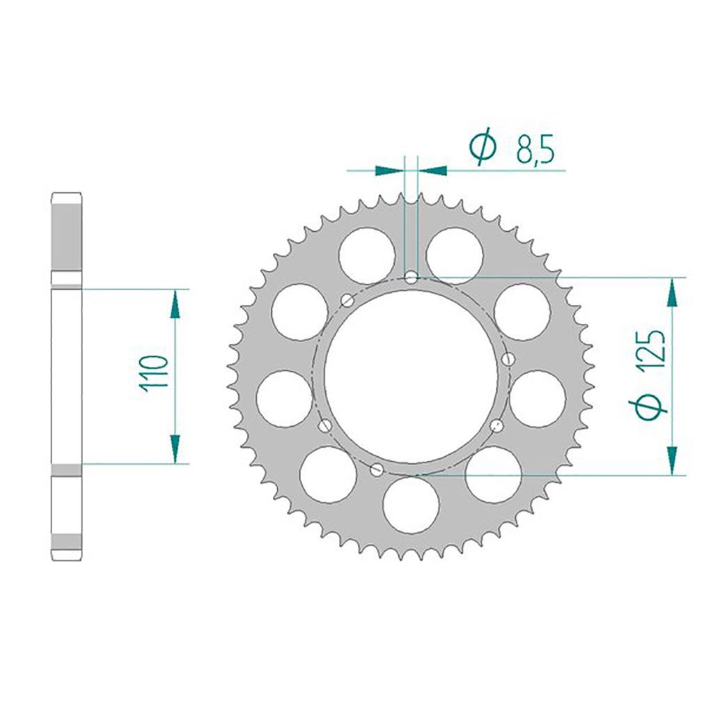 AFAM Kettenrad ALU #428 56 Zähne