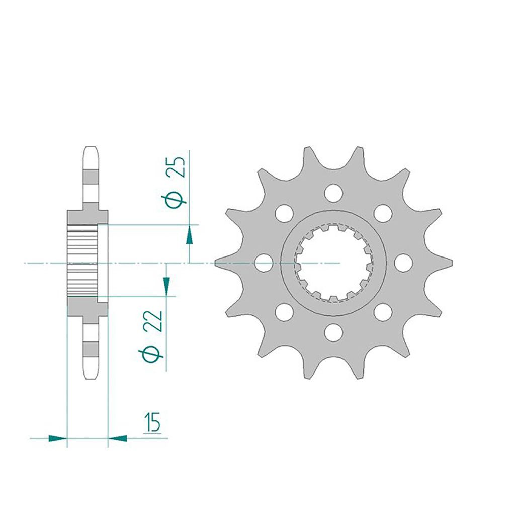 Esjot Ritzel 24507-16 #520 16 Zähne