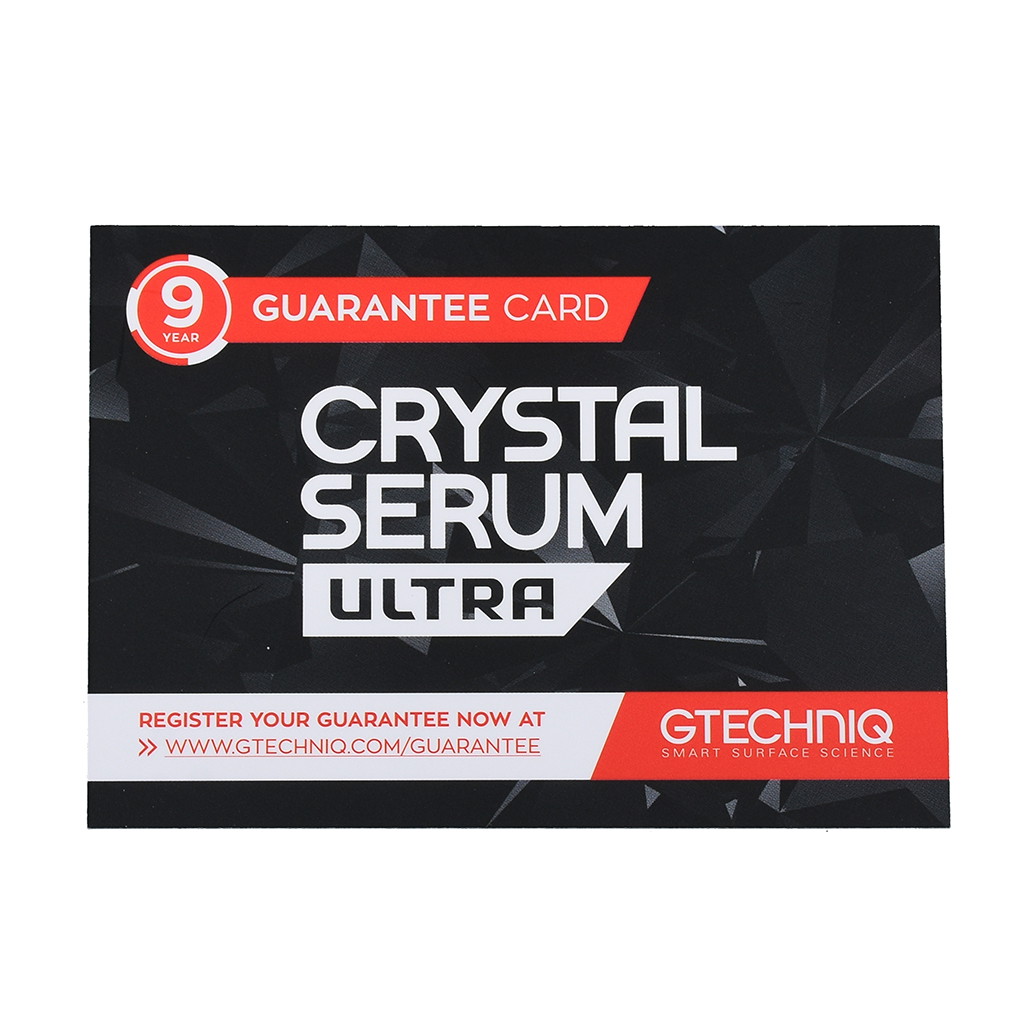 Gtechniq Garantie Registratiekaart CSU - 1 kaart per fles!