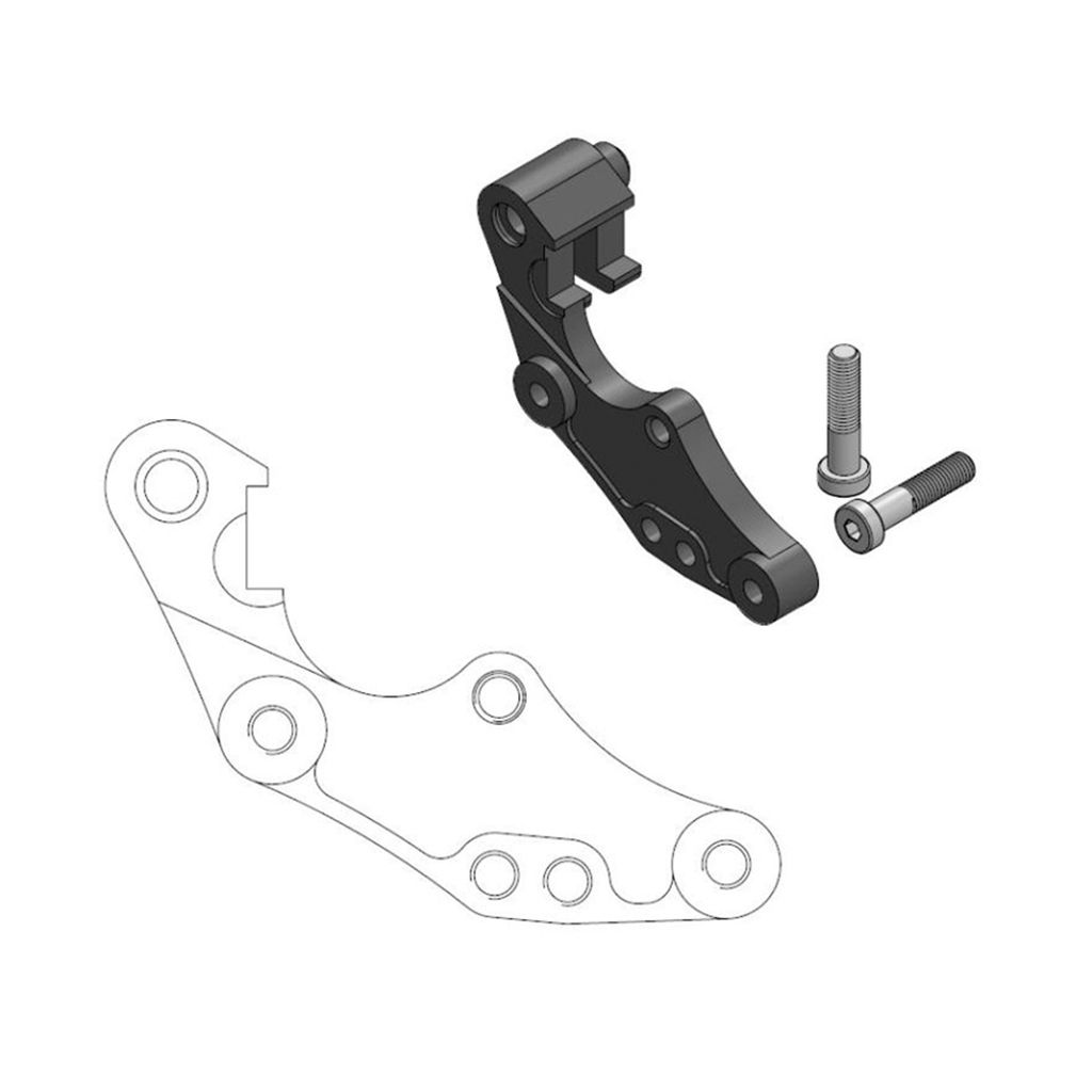 Moto-Master Bremssattel-Adapter Oversize Dakar 298 mm Ø