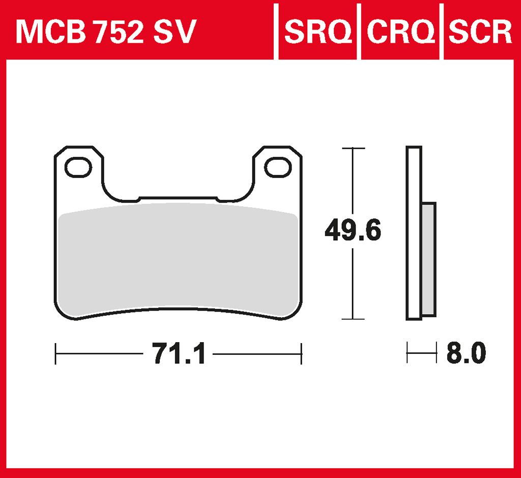 TRW Bremsbelag Sinter-Carbon Racing