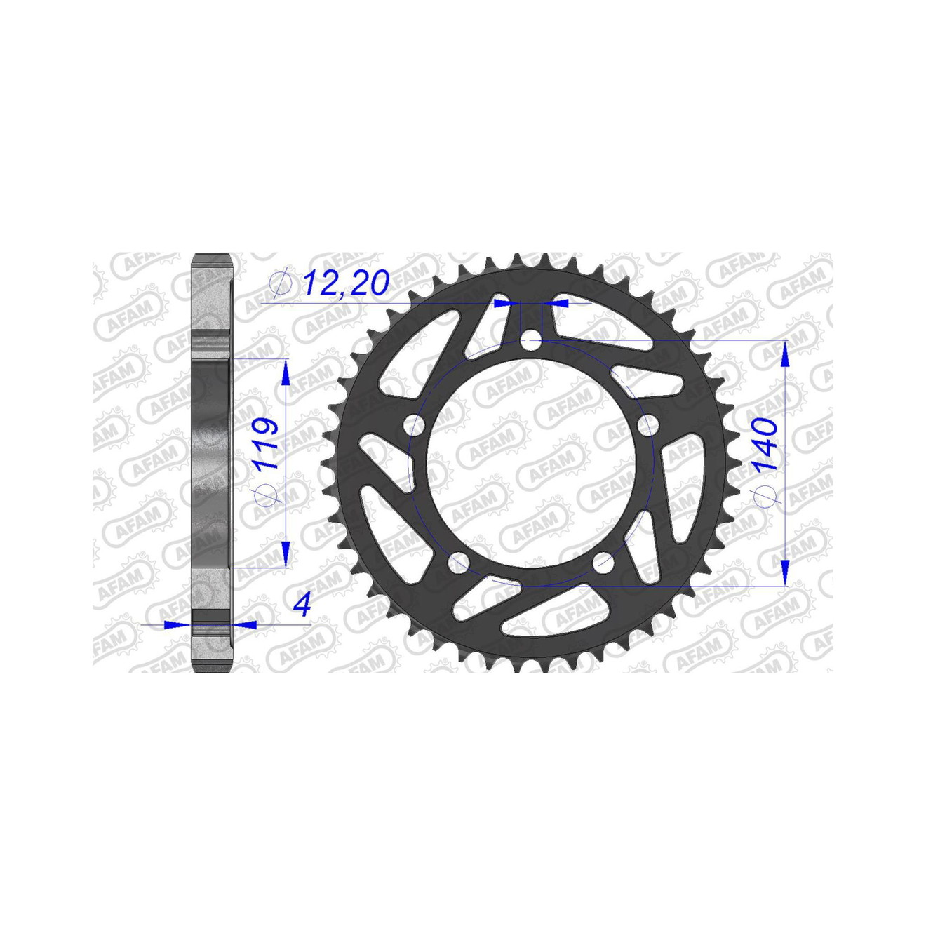 AFAM Kettenrad ALU #520 46 Zähne