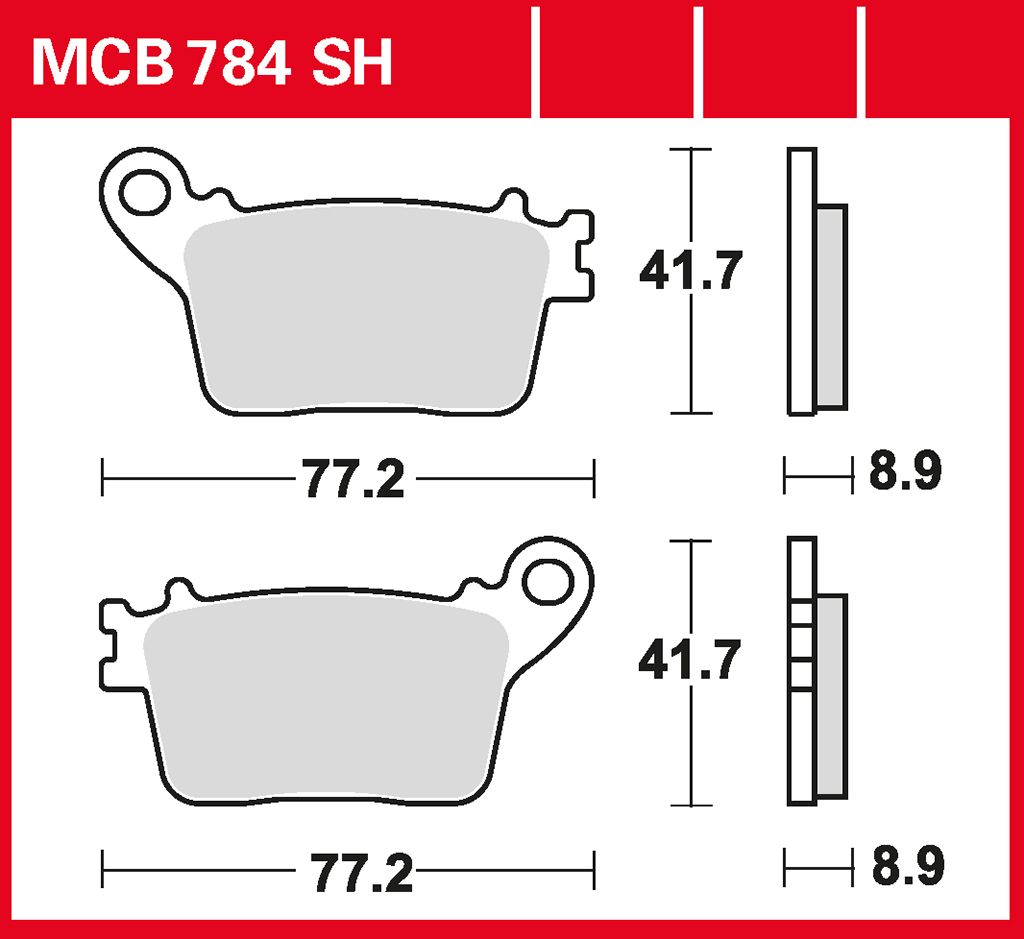 TRW Bremsbelag Sinter Street MCB784SH