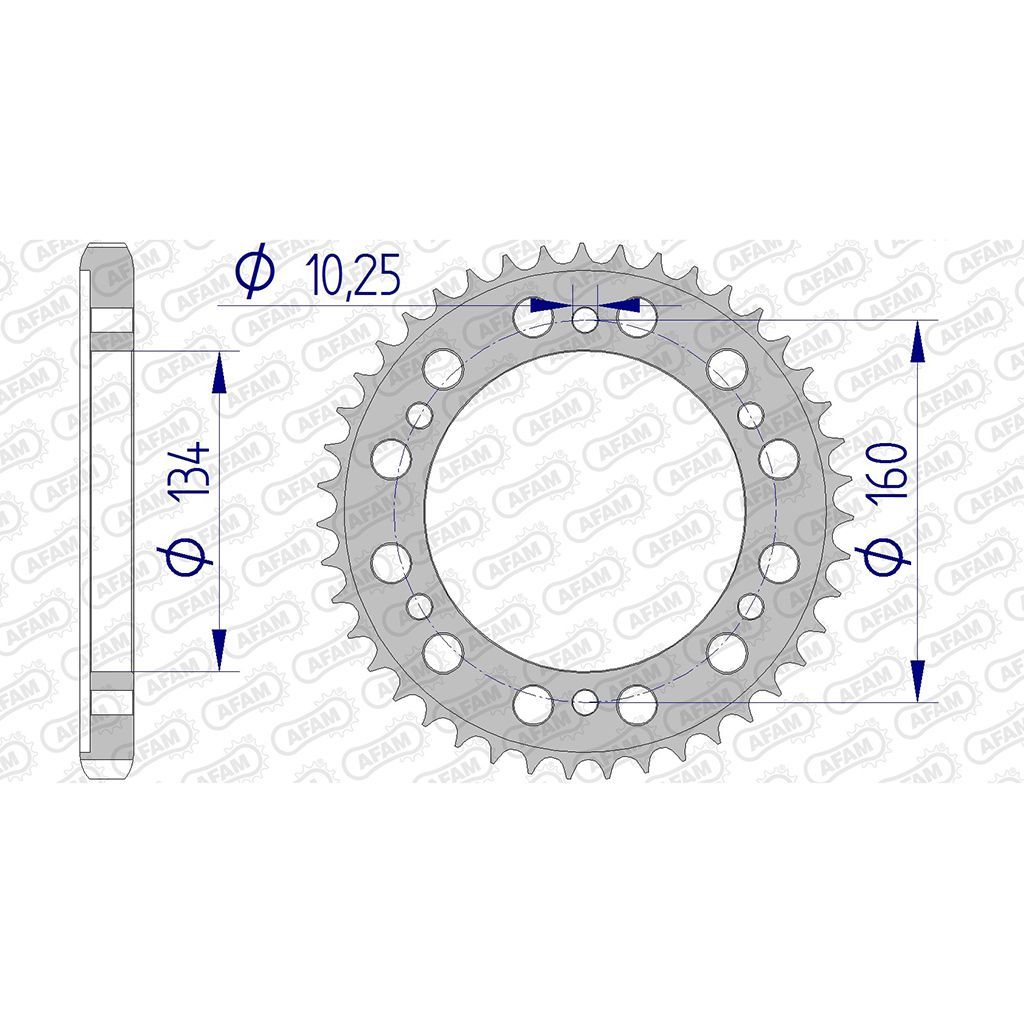 AFAM Kettenrad ALU #530 40 Zähne