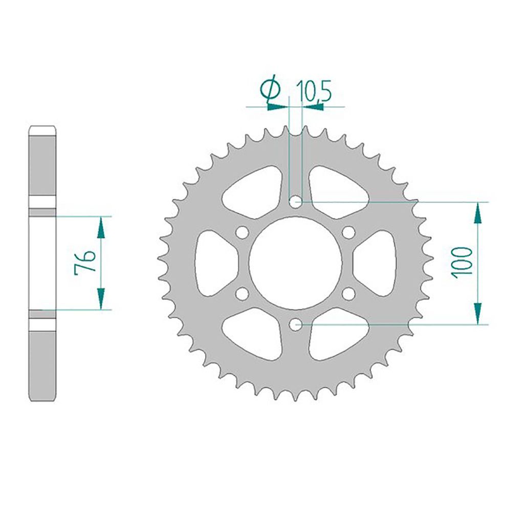 AFAM Kettenrad STAHL #530 38 Zähne