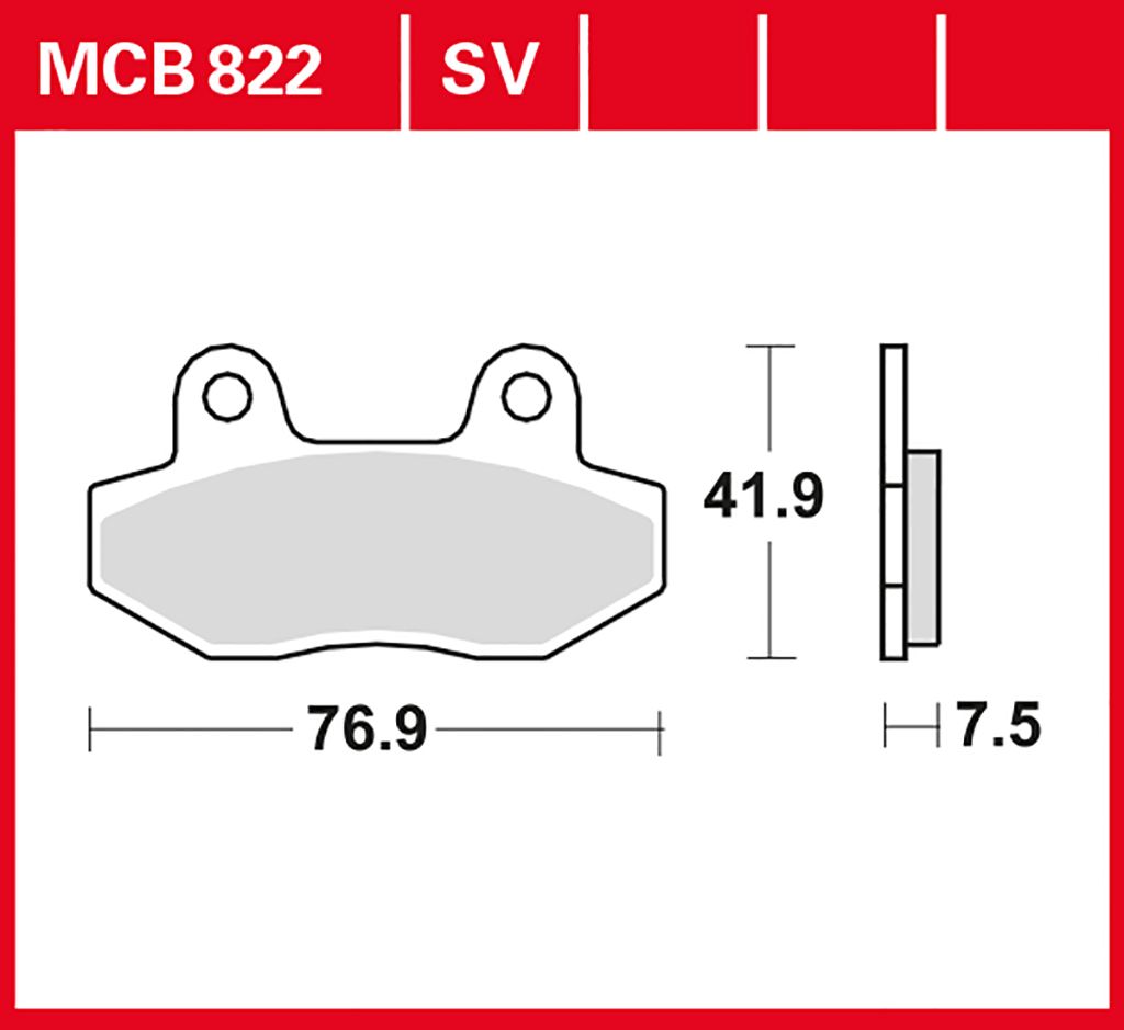 TRW Bremsbelag organisch MCB822