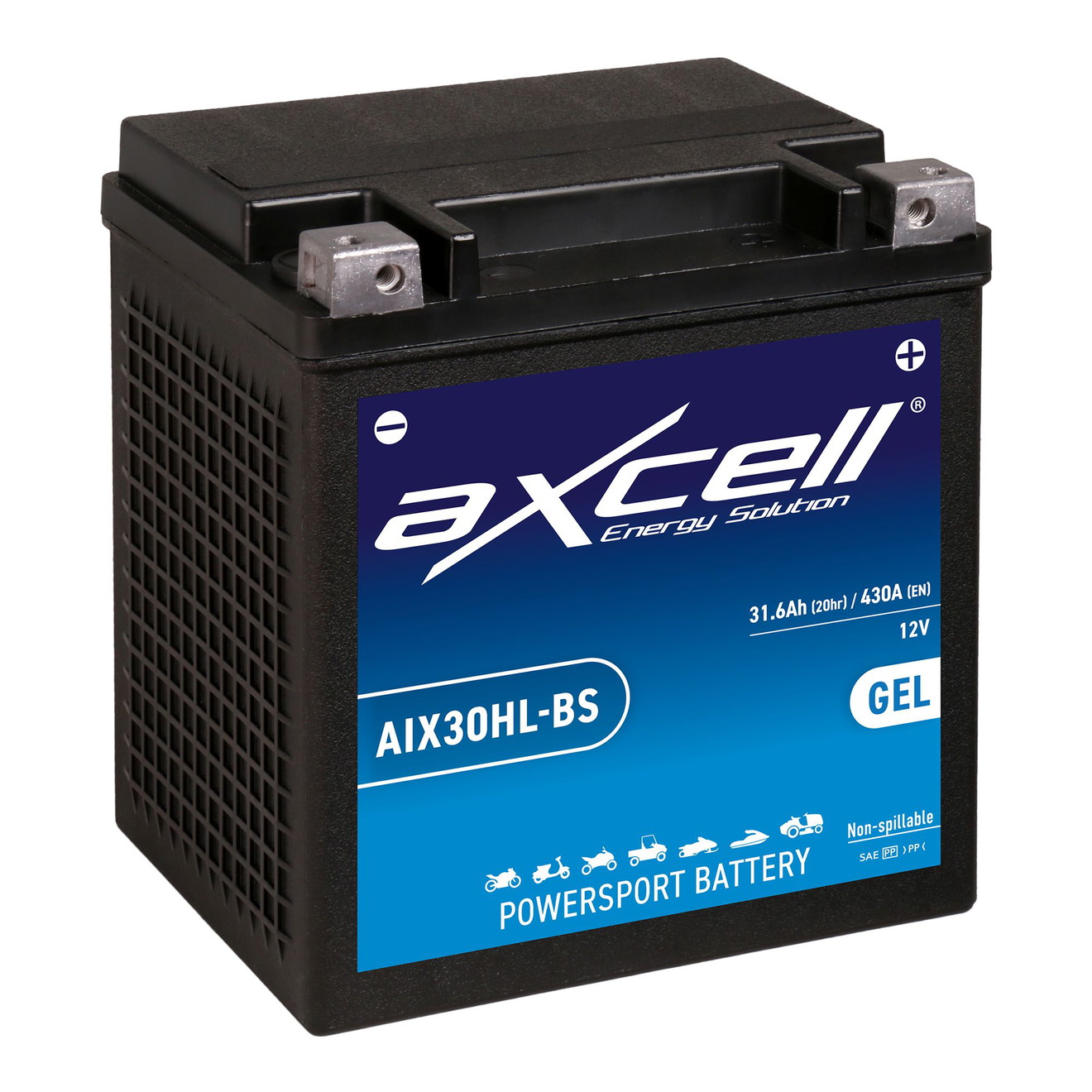 AXCELL Batterie 12V YTX32HL-BS HD-Pole GEL
