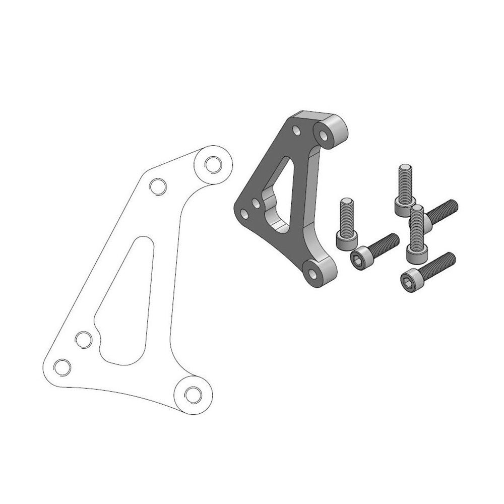 Moto-Master Bremssattel-Adapter Supermoto Racing Adapter 320 mm Ø Inhalt 6 Schrauben