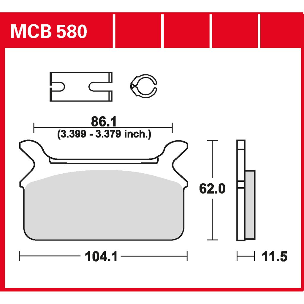TRW Bremsbelag organisch MCB580