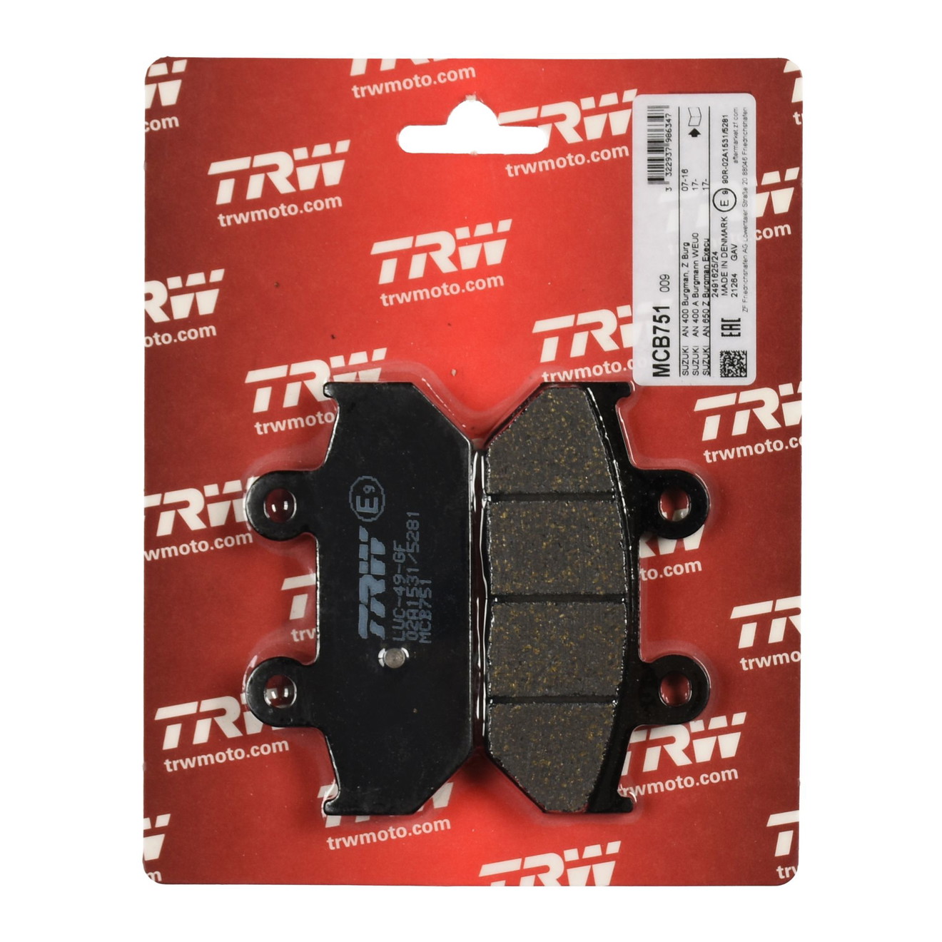 TRW Bremsbelag organisch MCB751