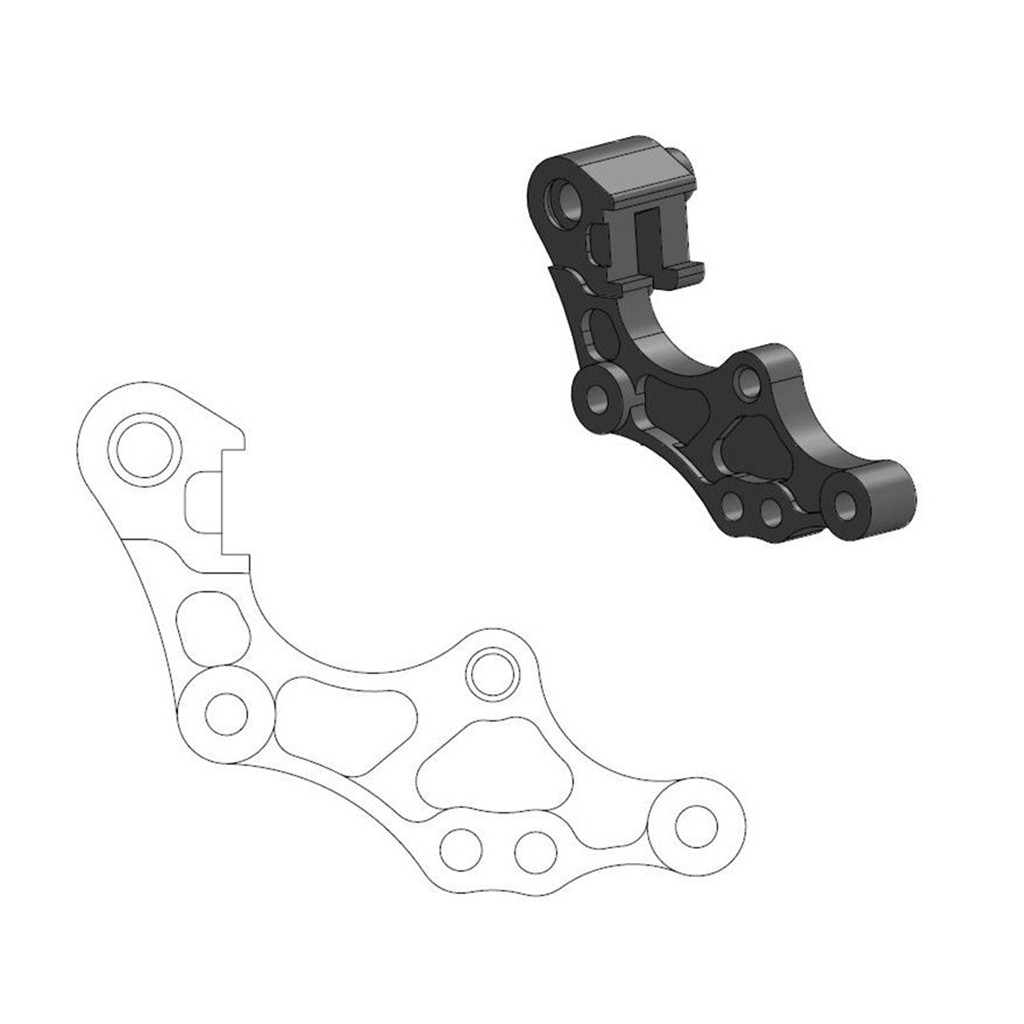 Moto-Master Bremssattel-Adapter Oversize Dakar 298 mm Ø