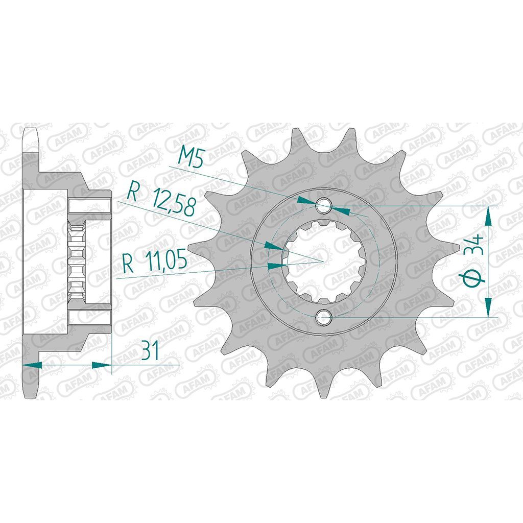 Esjot Ritzel 52603-14 #520 14 Zähne