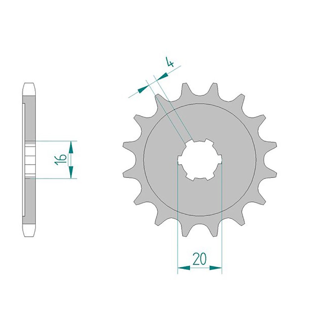 AFAM Kettensatz für Kawasaki KX 85 (17/14 Zoll) 01-09 428 MXG