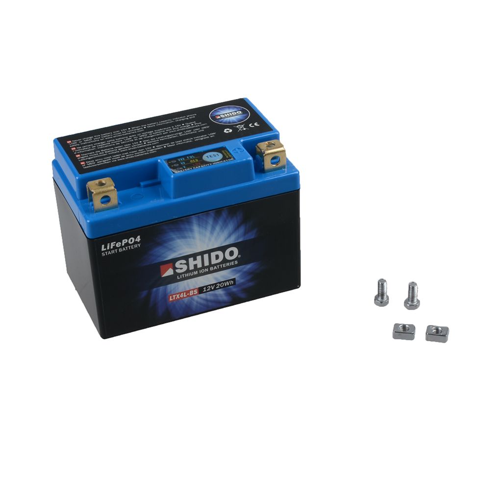 Shido Batterie 12V 1,6AH3AH YTX4L-BS Lithium-Ionen 50314
