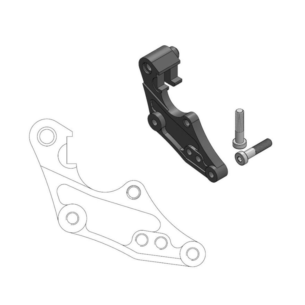 Moto-Master Bremssattel-Adapter Oversize Dakar 298 mm Ø