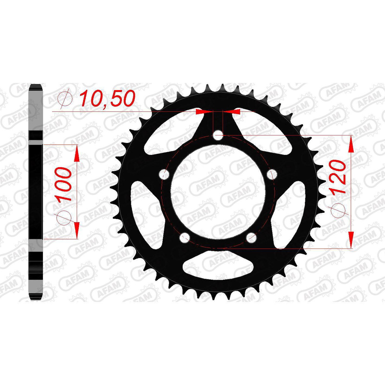 Esjot Kettenrad 35801-42 STAHL #520 42 Zähne