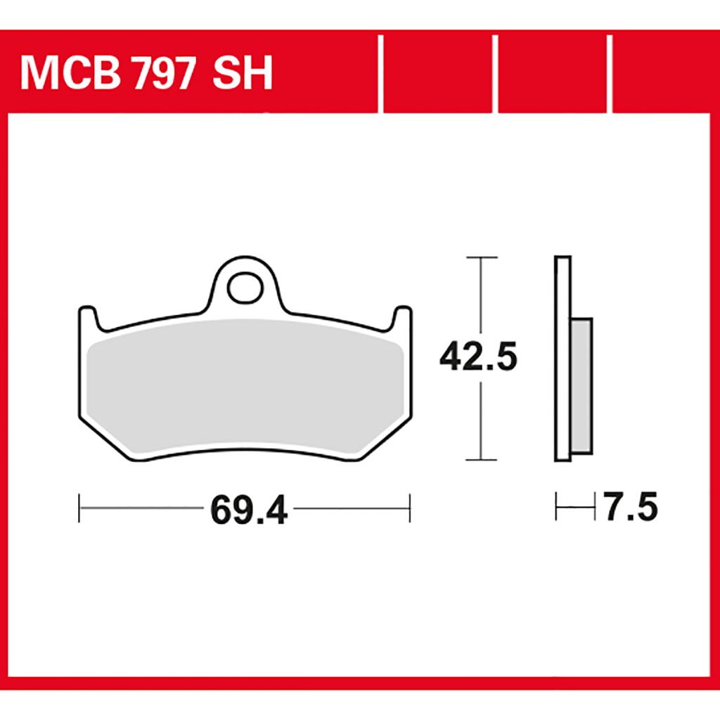 TRW Bremsbelag Sinter Street MCB797SH