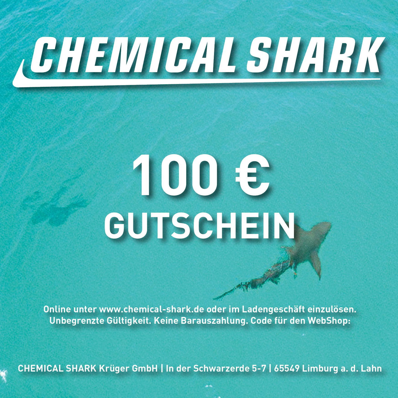 Bon Cadeau Chemical-Shark.de 100 EURO