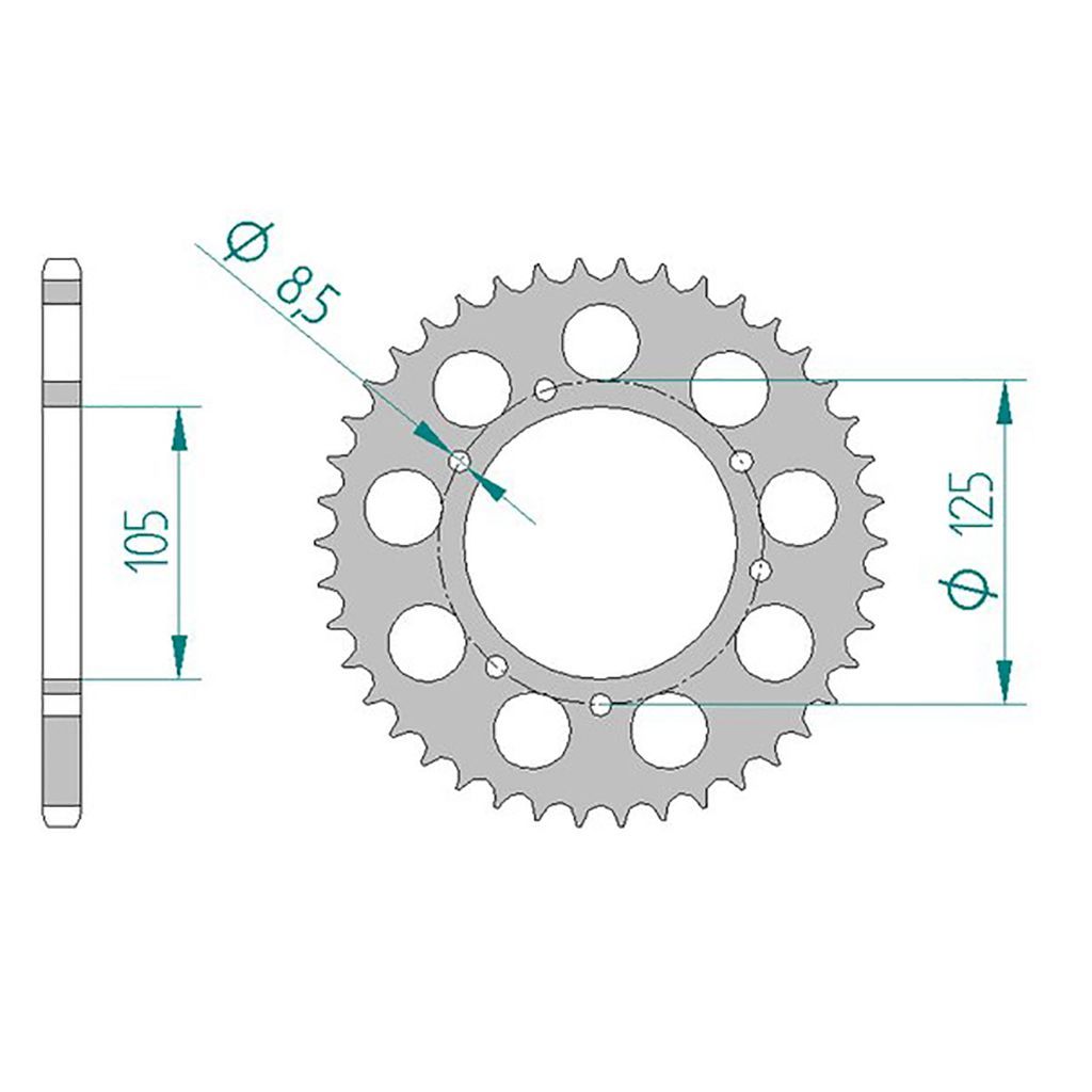 AFAM Kettenrad ALU #520 GG250PA 42 Zähne
