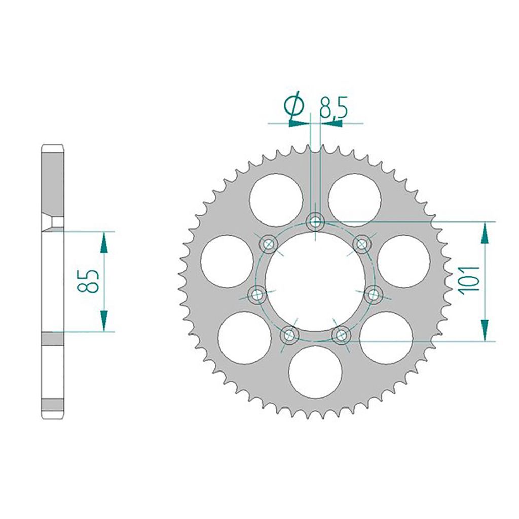 AFAM Kettenrad ALU #428 56 Zähne