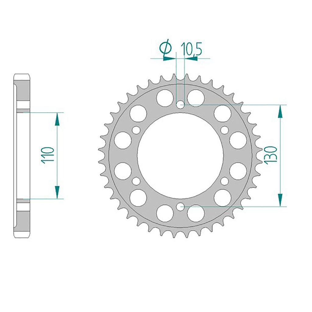 AFAM Kettenrad ALU #530 YZF R1 41 Zähne