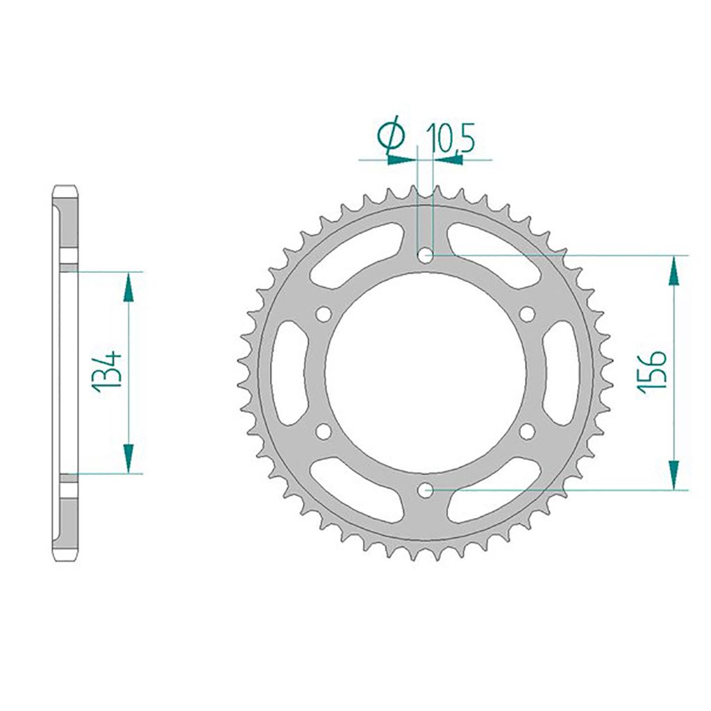 AFAM Kettensatz für Kawasaki KR-1S 90-92 520 MR2G