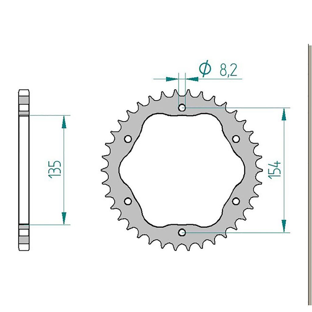 AFAM Kettenrad ALU #520 PCD 37 Zähne