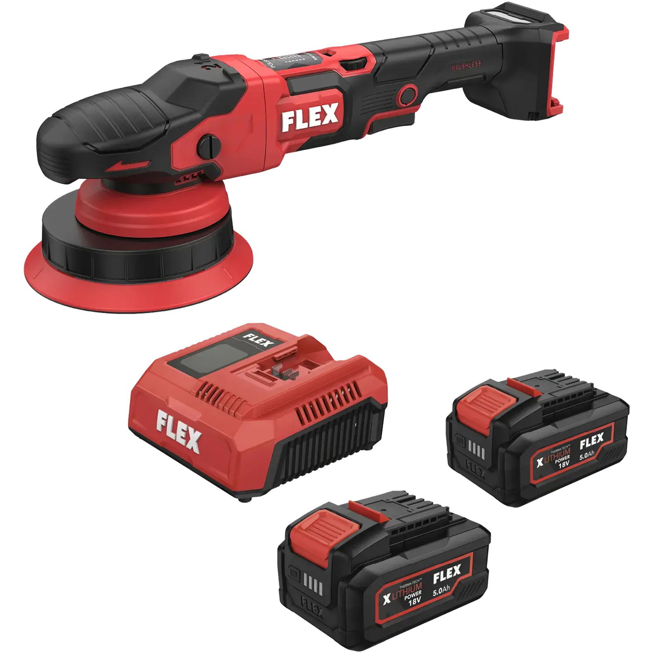 Flex Poliermaschine Akku Exzenter XFE 21 18V Set 125/150mm