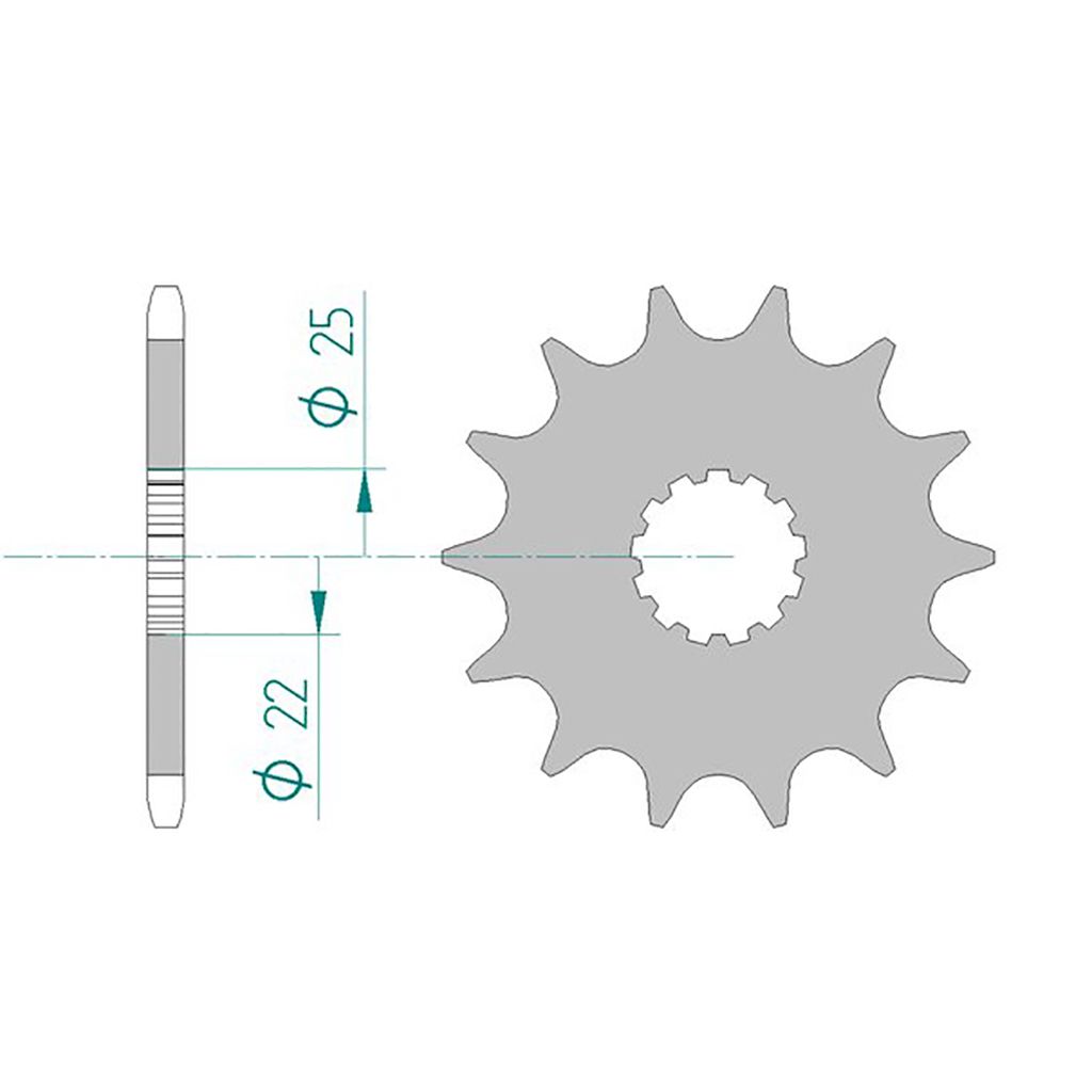 Esjot Ritzel 27500-12 #520 Sport 12 Zähne