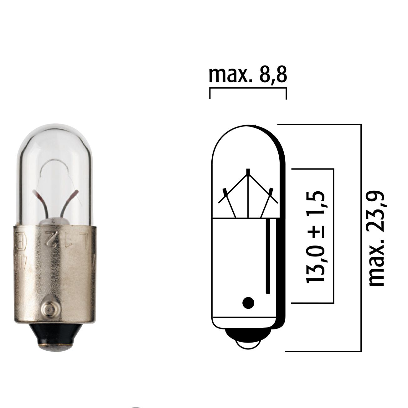 Flösser Lampen 6V 4W BA9s VPE10