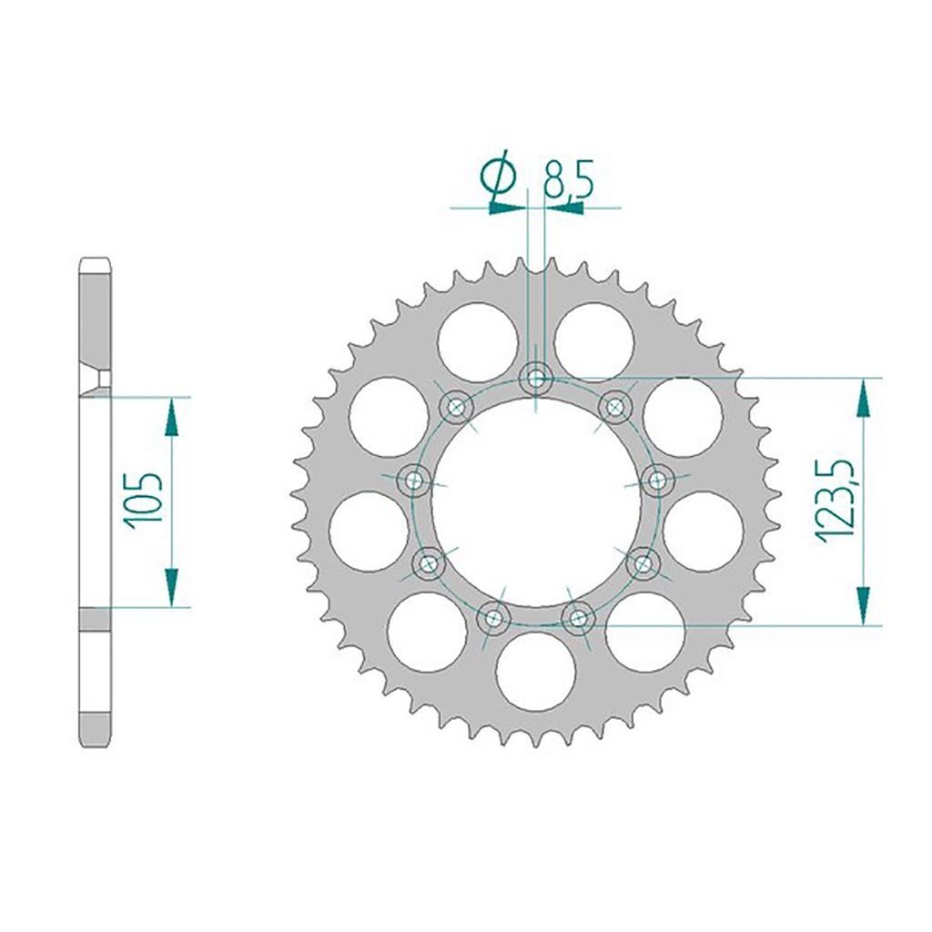 AFAM Kettenrad ALU #520 49 Zähne