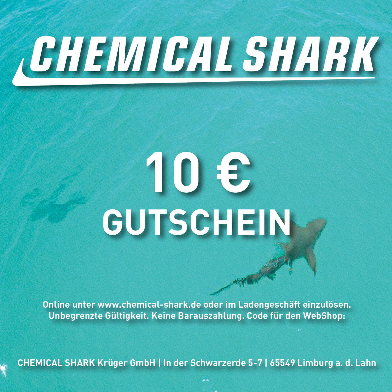 Bon Cadeau Chemical-Shark.de 10 EURO