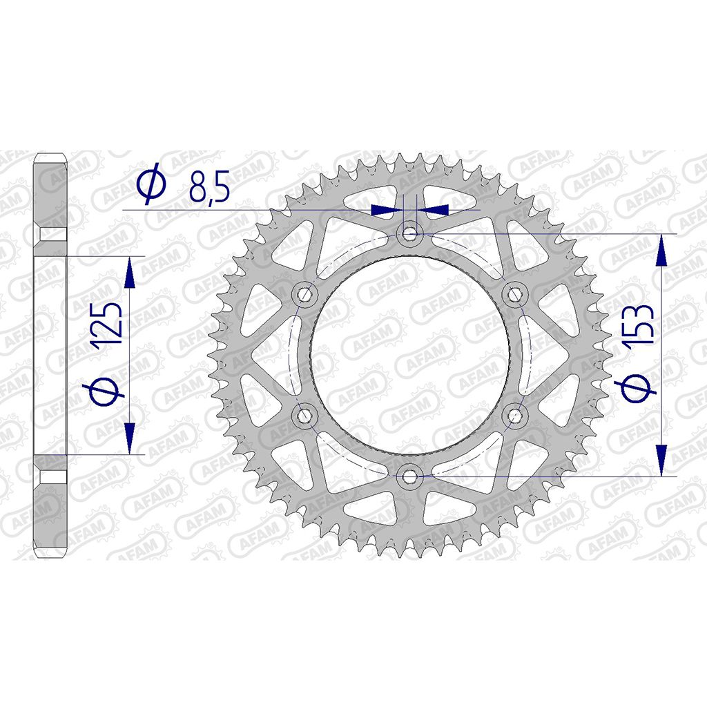 AFAM Kettenrad 11228-62 ALU #428 62 Zähne