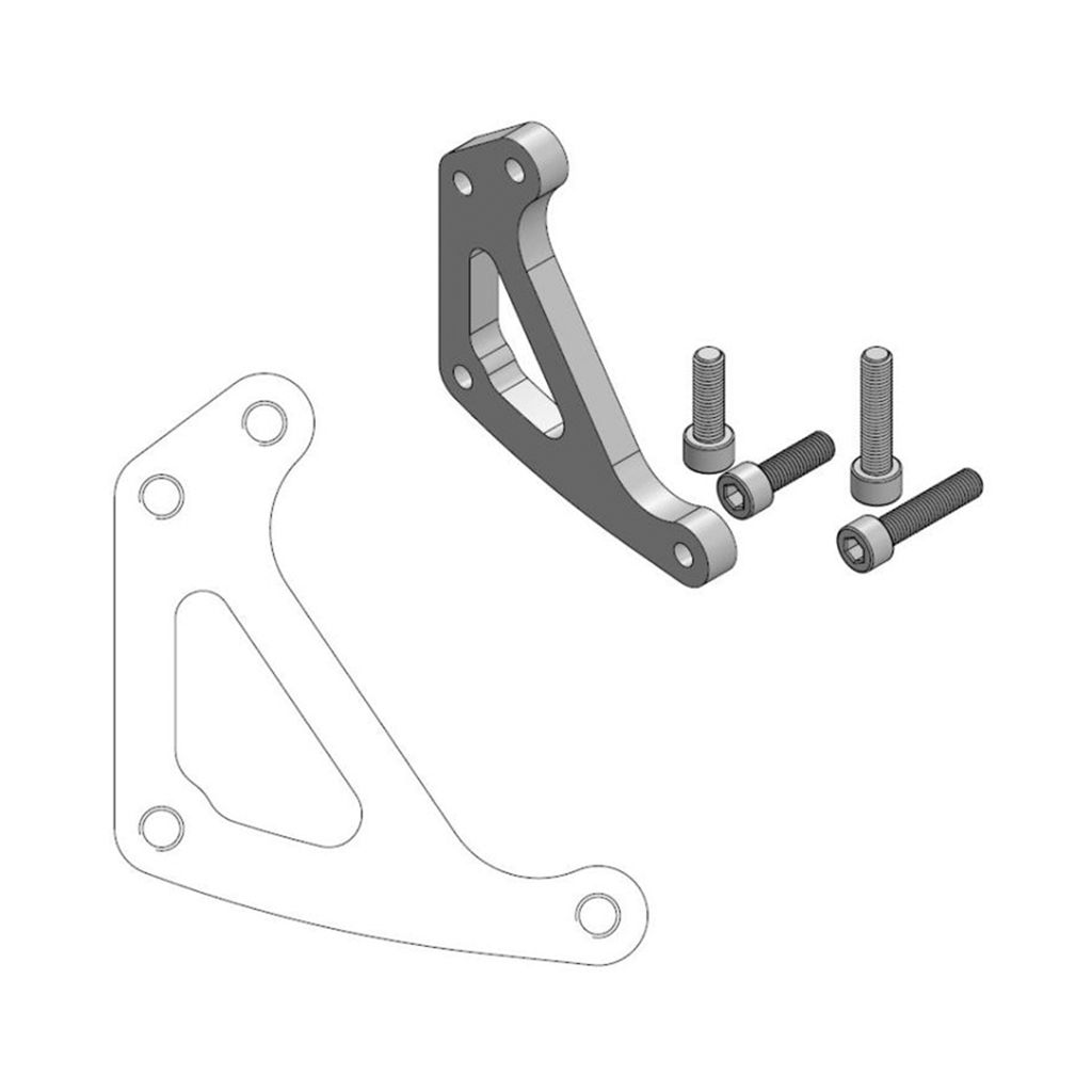Moto-Master Bremssattel-Adapter Supermoto Racing Adapter 320 mm Ø