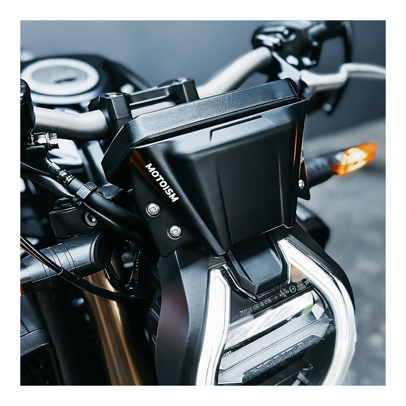 MOTOISM Windschild Edelstahl matt-schwarz