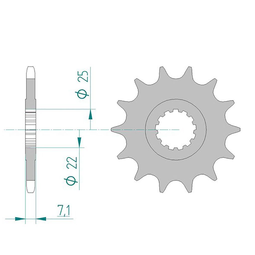 AFAM Kettensatz für Kawasaki ZX-6R (636) Ninja ABS 13-16 520 XSRG