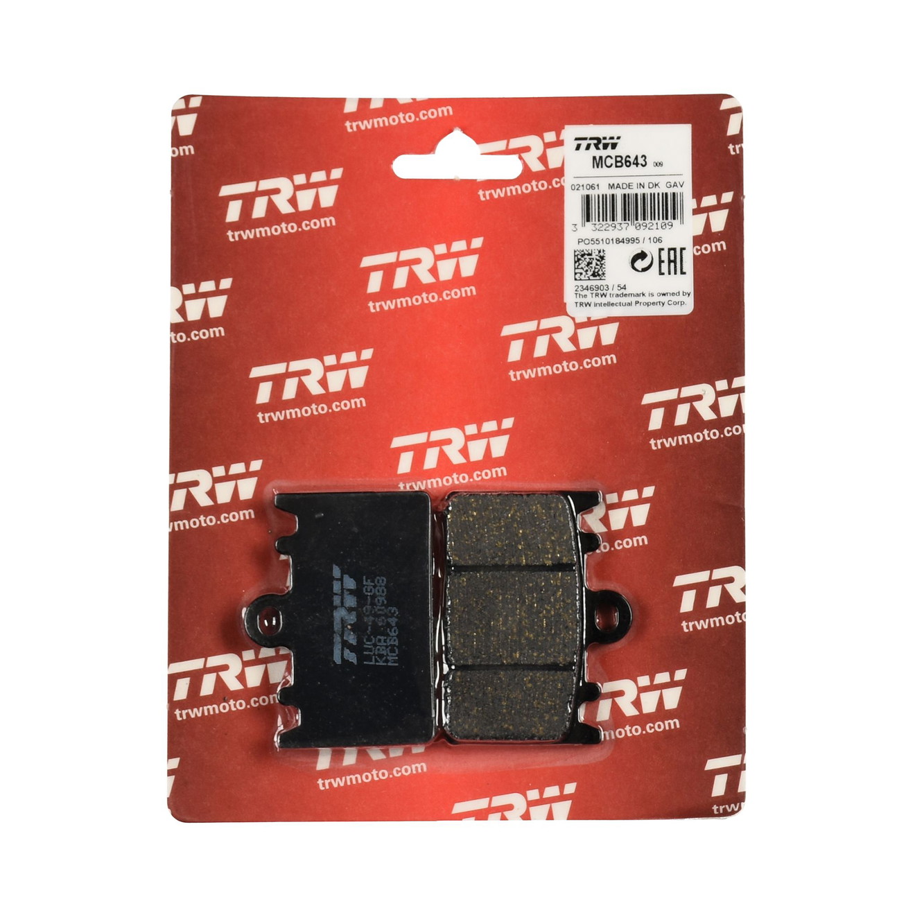 TRW Bremsbelag organisch MCB643