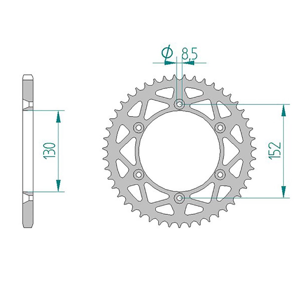 Esjot Kettenrad 36400N-49 ALU #520 49 Zähne