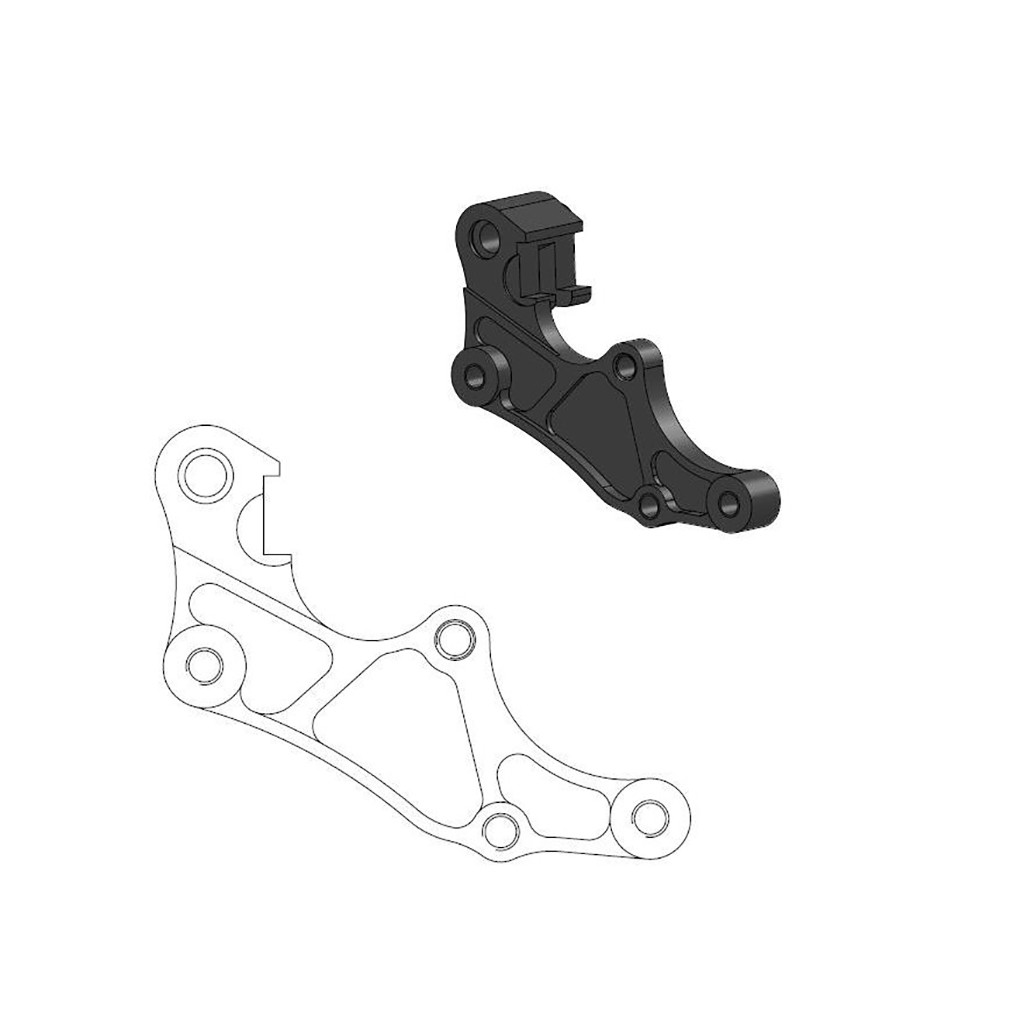Moto-Master Bremssattel-Adapter Supermoto Street Adapter 320 mm Ø