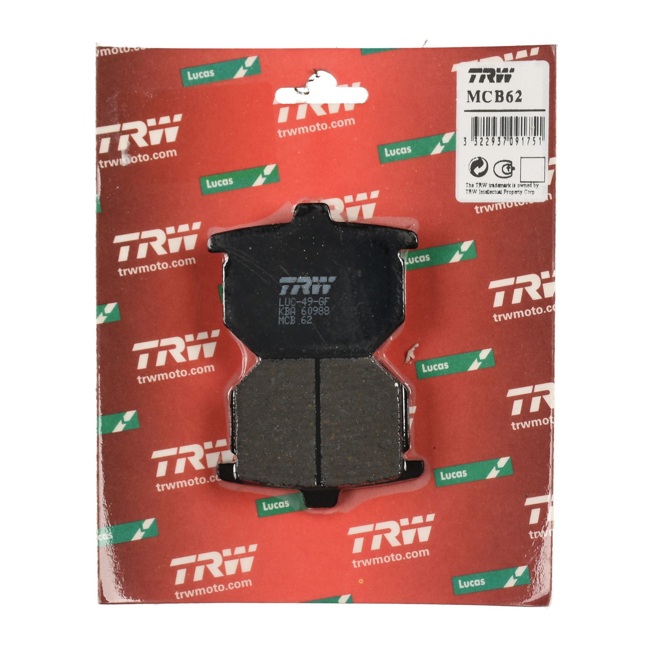 TRW Bremsbelag organisch MCB62